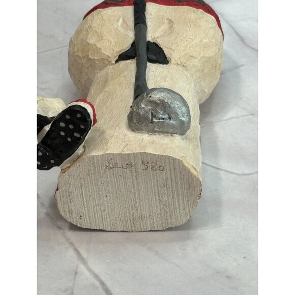 MacDonald Claus 1997 Carved Wood Scottish Golfer Figurine Scotland Signed Artist - Picture 10 of 10